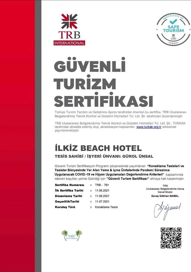 Ilkiz Beach Hotel Oludeniz Turquia